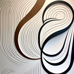 TEN Abstract Artwork Wall Decor Black White Beige Instant Printable Digital Download Affordable Sqare Art Home Decor Curves Swearl Design