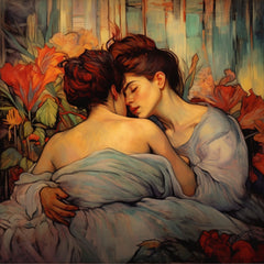 SIX prints Victorian Female Love Wall Art Valentine's Valentin Home Decor Instant Printable Digital Download Expressionist Impressionist