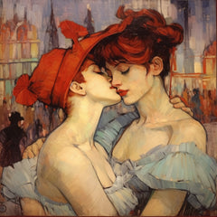 SIX prints Victorian Female Love Wall Art Valentine's Valentin Home Decor Instant Printable Digital Download Expressionist Impressionist