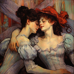 SIX prints Victorian Female Love Wall Art Valentine's Valentin Home Decor Instant Printable Digital Download Expressionist Impressionist