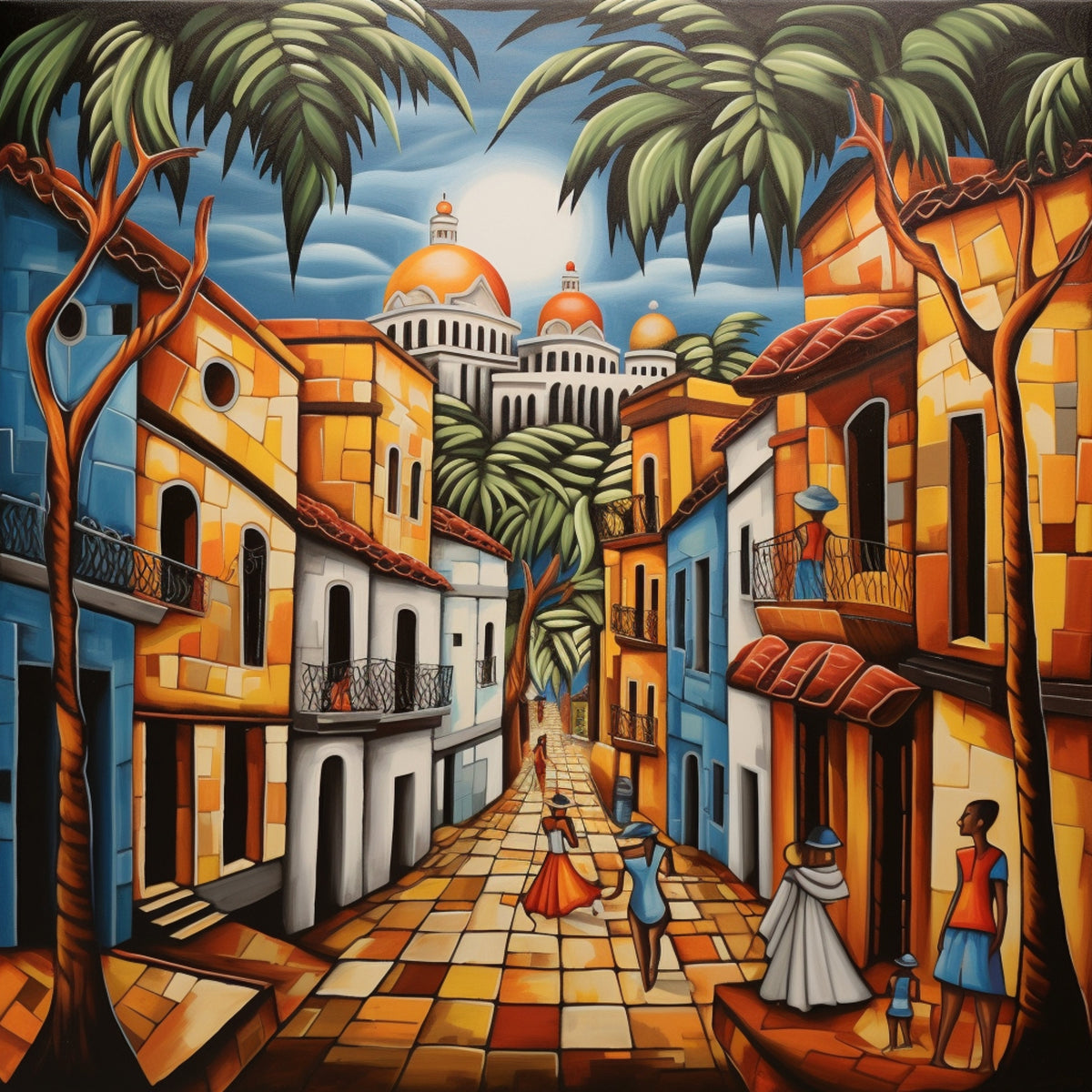 SEVEN Digital Art Prints Cuba Wall Decor Bold Primary Colours Instant Printable Digital Download Affordable Cuba Wall Art Cuban Artwork