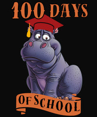 TEN 100 Days Of School Posters Cartoon Owl Elephant Lion Hippo Dinosaur Calculator Notebook Scatterplot, Digital Download