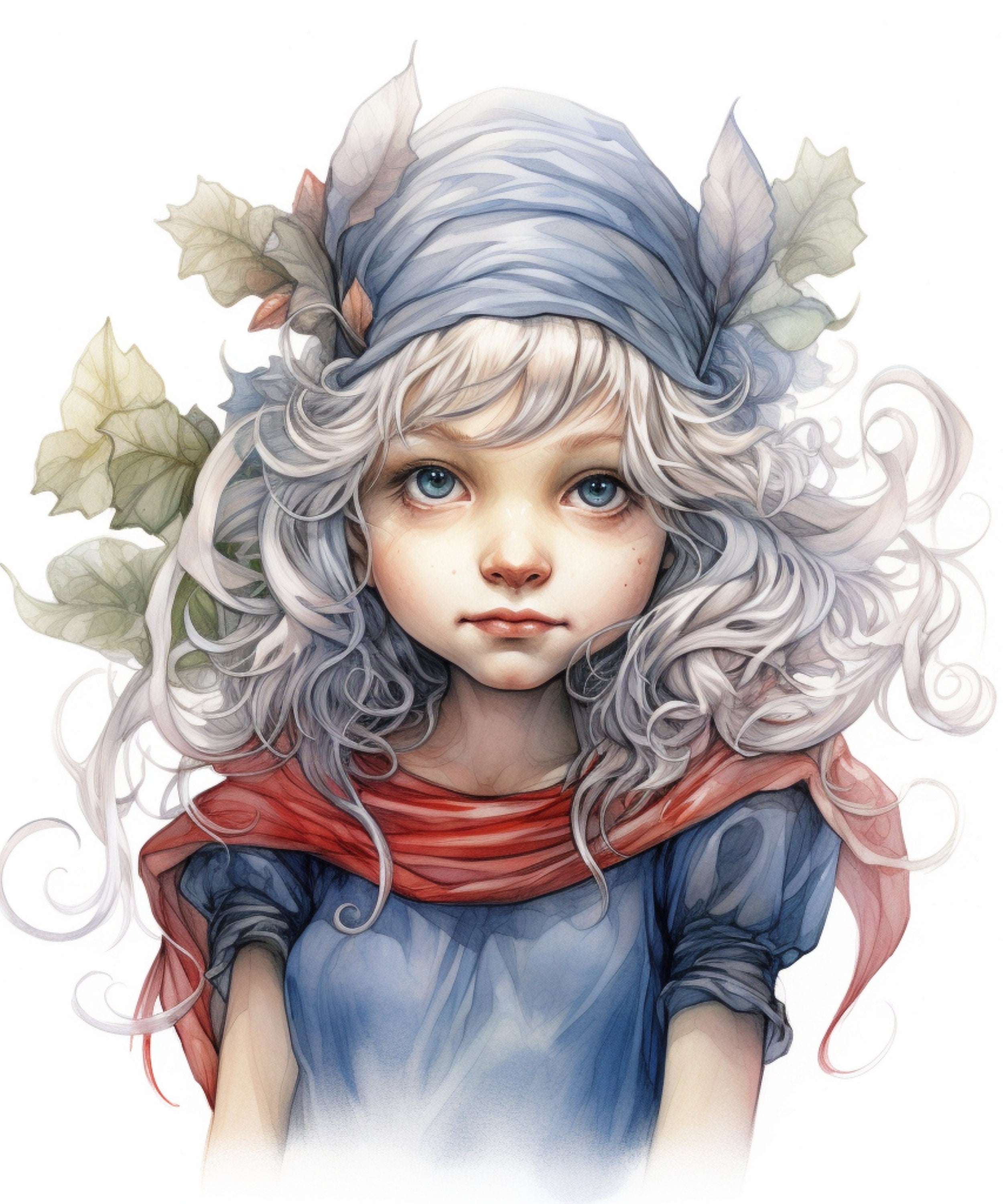 TWENTY FIVE Elves Fairies Digital Prints For Nursery Playroom Instant Printable Digital Download Children's Book Illustrations For Wall Art