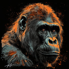 TWENTY Gorilla Digital Prints, Mother And Child Gorilla, Majestic Male Gorilla, Realistic Animal Painting Jungle Theme Wildlife Illustration
