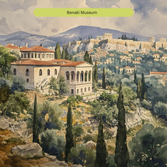 TWENTY Watercolour Places Of Interest In Athens, Digital Download, Watercolor Ancient Ruins Art Print, Greek Landscape Wall Decor.