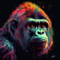 TWENTY Gorilla Digital Prints, Mother And Child Gorilla, Majestic Male Gorilla, Realistic Animal Painting Jungle Theme Wildlife Illustration