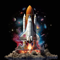 NINE Space Shuttle Rocket Launch Poster, Digital Download, Rocket Liftoff, Astronaut Wall Art, NASA Inspired Decor, Office Space Art