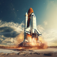 NINE Space Shuttle Rocket Launch Poster, Digital Download, Rocket Liftoff, Astronaut Wall Art, NASA Inspired Decor, Office Space Art