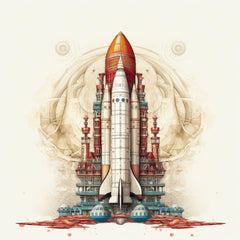 NINE Space Shuttle Rocket Launch Poster, Digital Download, Rocket Liftoff, Astronaut Wall Art, NASA Inspired Decor, Office Space Art