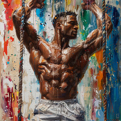 TEN Male Weightlifter Digital Prints Athlete Artwork Fitness Wall Art Gym Decor Muscular Man Lifting Workout Inspiration Modern Canvas Print