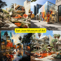 THIRTY SIX San Jose Places Of Interest Watercolor Digital Print Art Rose Garden Museum Flea Market Tech Mystery House, Santana Row, Wall Art