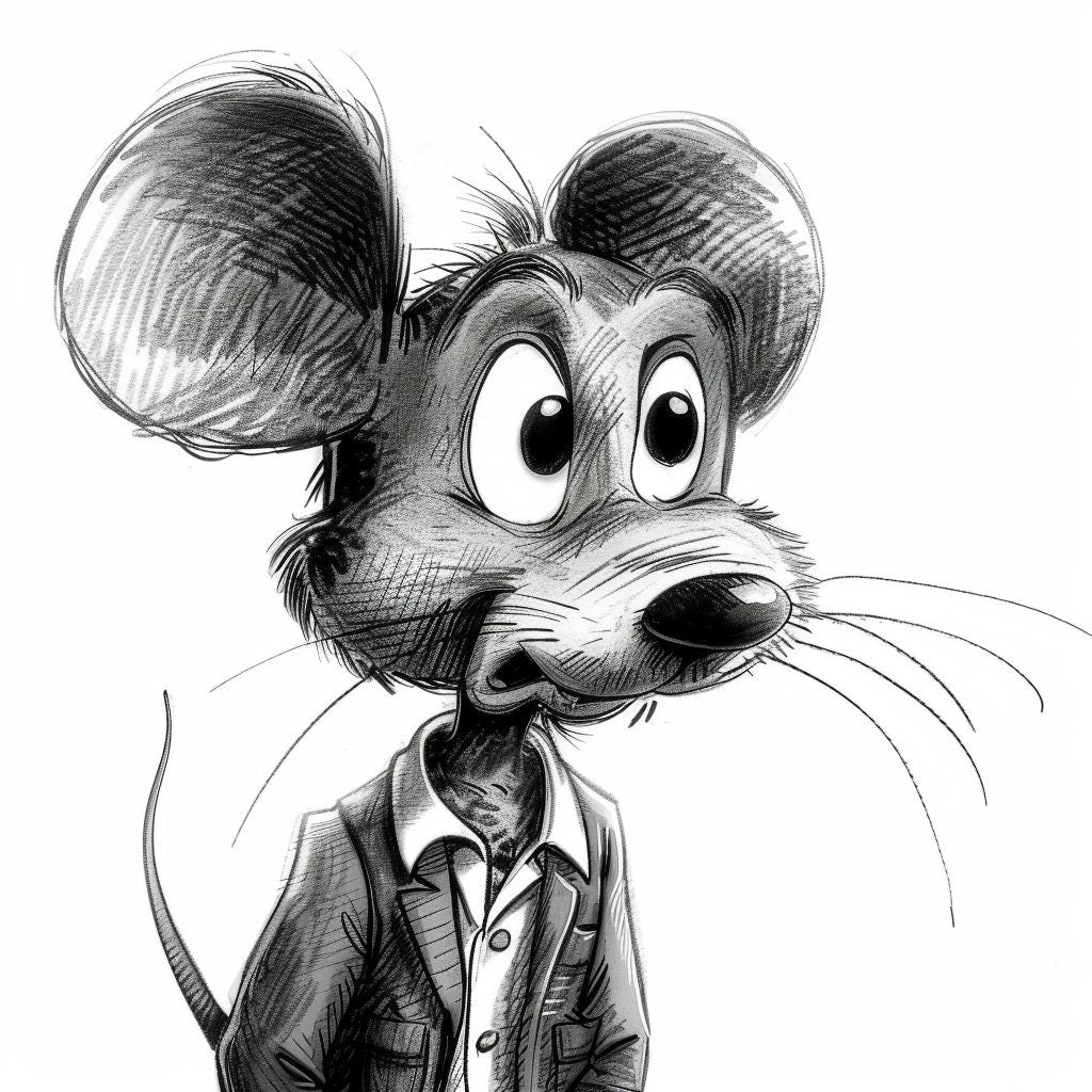 TWELVE Vintage Style Baseball Mouse Illustration, Black and White Sports Wall Art, Cute Animal Drawing, Retro Mice Sketches, Comical Rodent