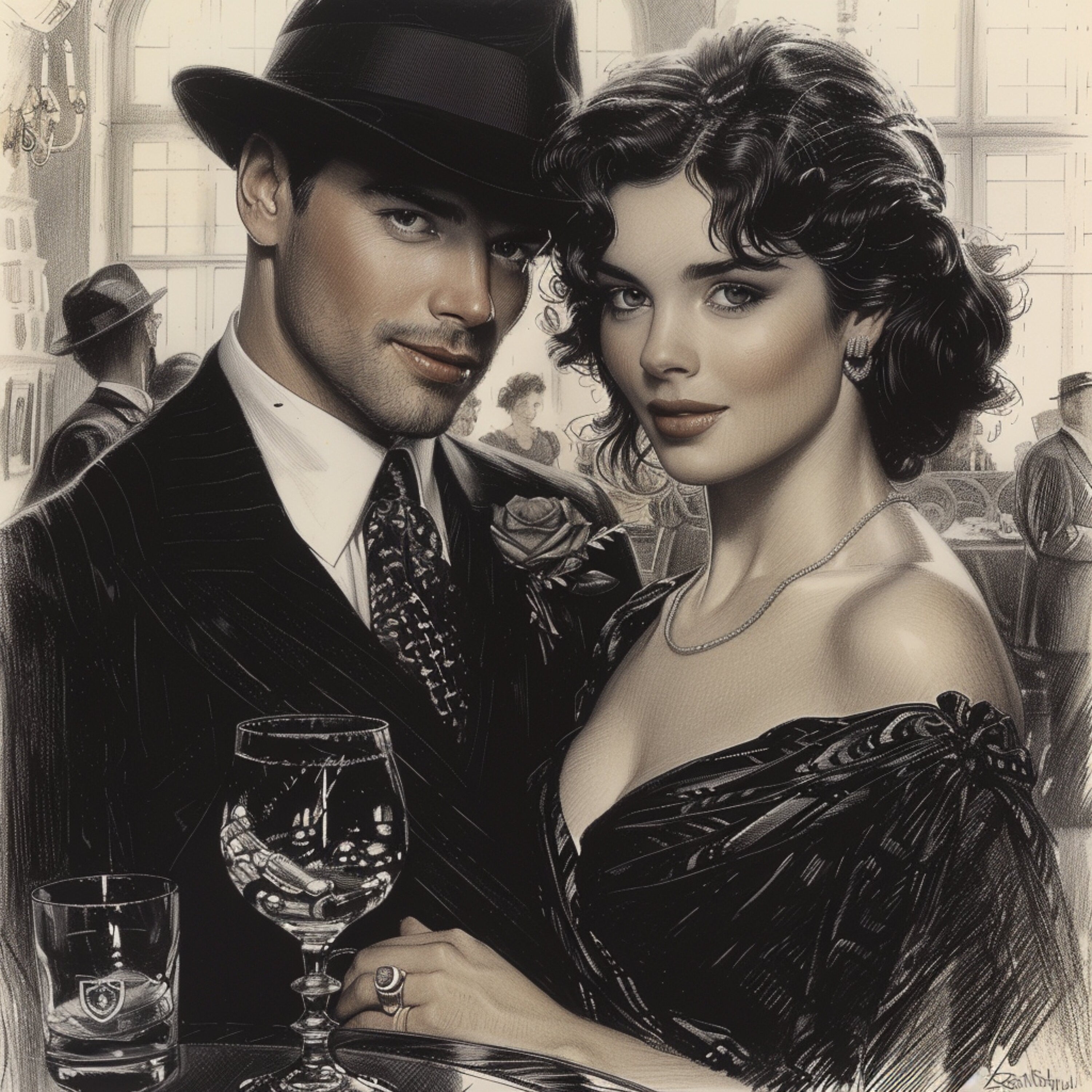 Vintage Style Prohibition Era Prints Set Of THIRTY FIVE Posters, Roaring 20s Decorative Wall Art Collection, Historical Nostalgia, Speakeasy