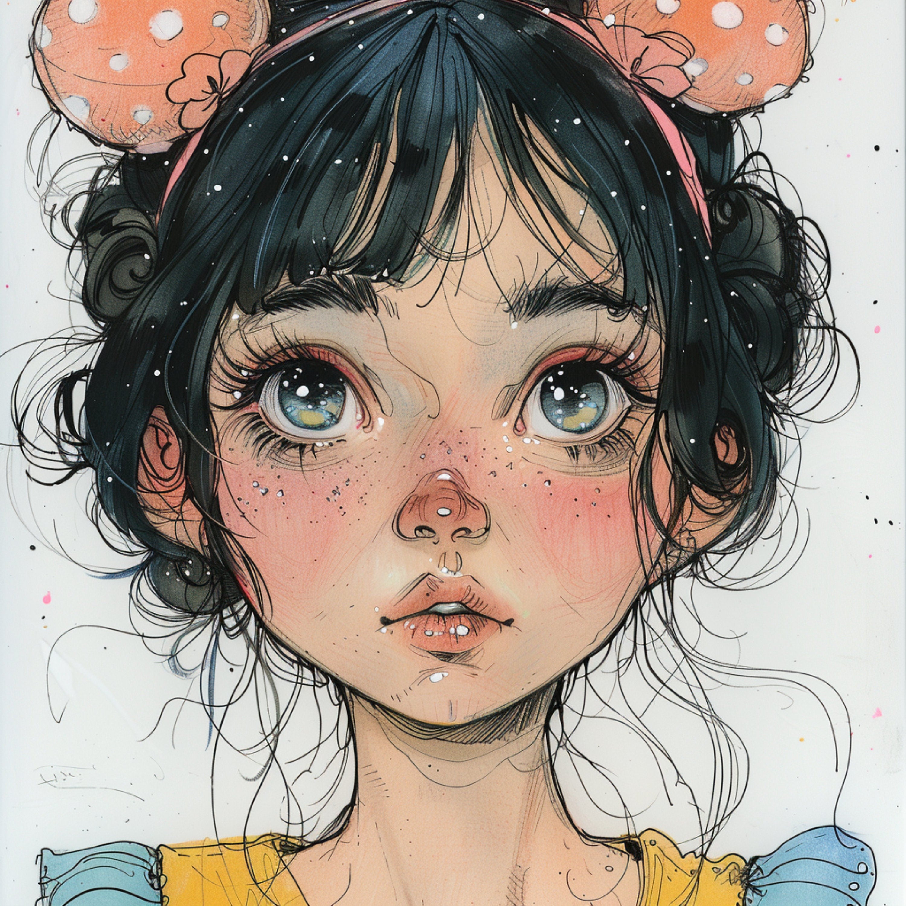 11 Whimsical Pastel Sketch Children's Illustrations, Digital Images, Eleven Beautiful Art Prints, Cute Fantasy Castle, Kids Room Decor.