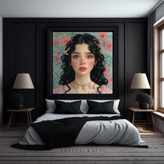 Set of 10 Digital Images, Pastel Nouveaux Female Portraits, Artistic Female Illustrations, Home Decor Art Prints, Instant Download, Large