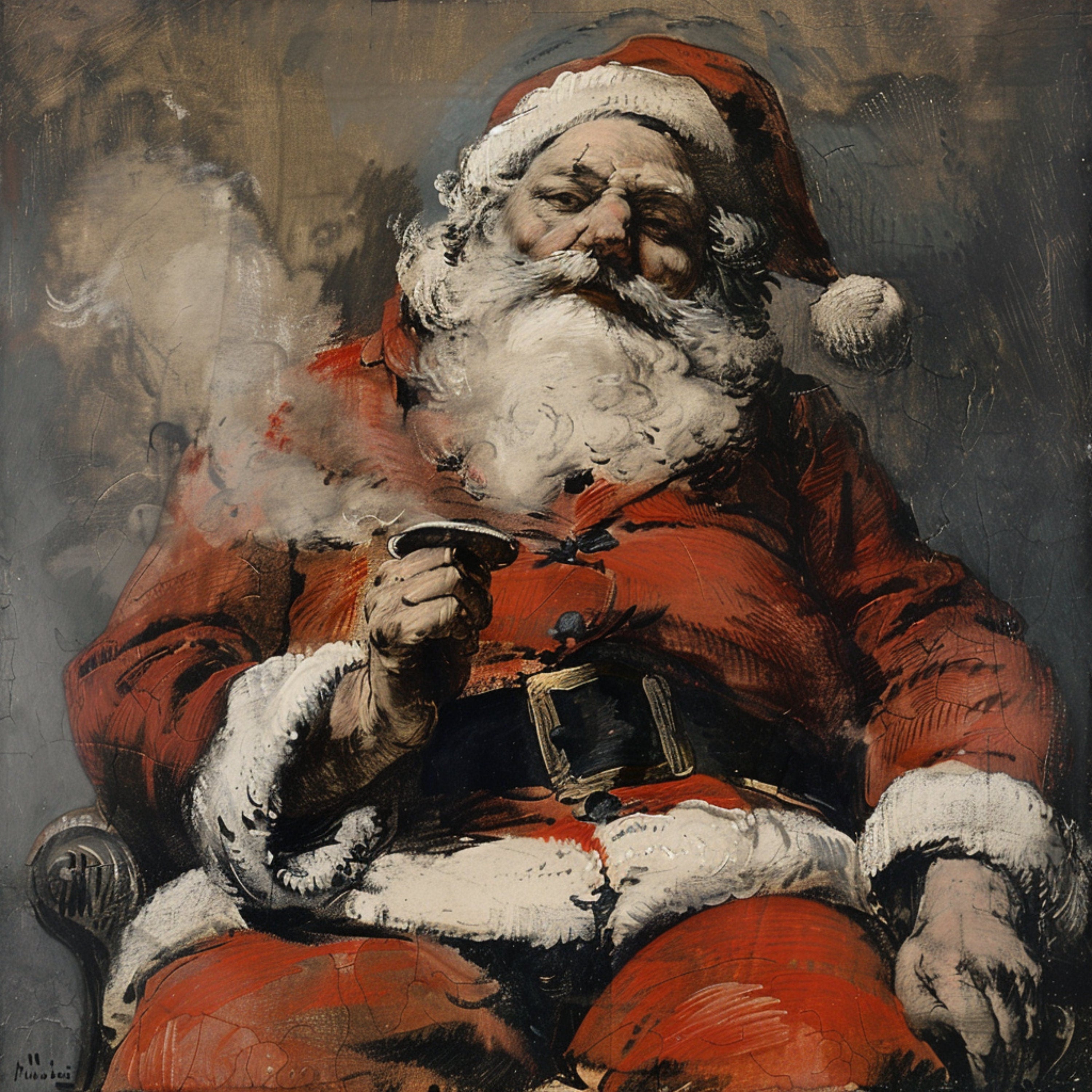 24 Vintage Christmas Santa Digital Download, Retro Santa Claus Images, Classic Santa Clipart, Holiday Nostalgia Art Printables, Large Art.