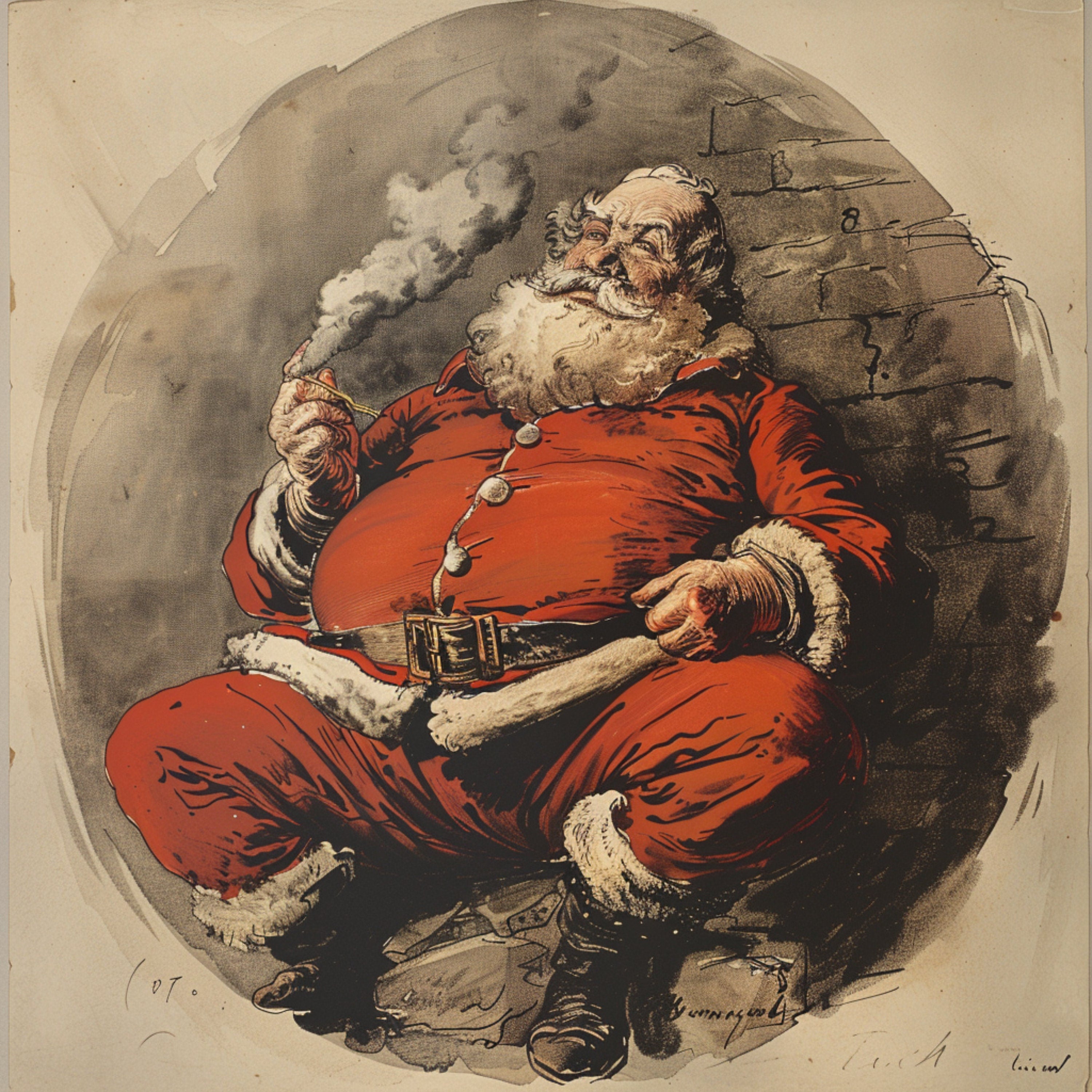 24 Vintage Christmas Santa Digital Download, Retro Santa Claus Images, Classic Santa Clipart, Holiday Nostalgia Art Printables, Large Art.