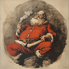 24 Vintage Christmas Santa Digital Download, Retro Santa Claus Images, Classic Santa Clipart, Holiday Nostalgia Art Printables, Large Art.