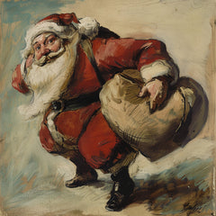 24 Vintage Christmas Santa Digital Download, Retro Santa Claus Images, Classic Santa Clipart, Holiday Nostalgia Art Printables, Large Art.