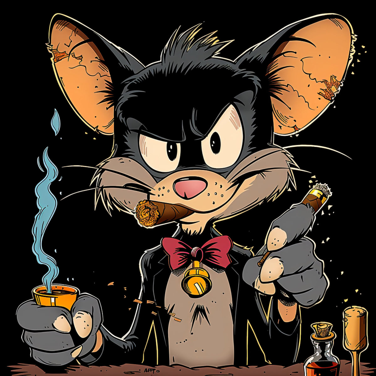 12 Gangster Mouse Digital Art, Cartoon Caricature Set, 12 Unique Images, Printable Art, Wall Decor, Personal Use, Instant Download Poster.