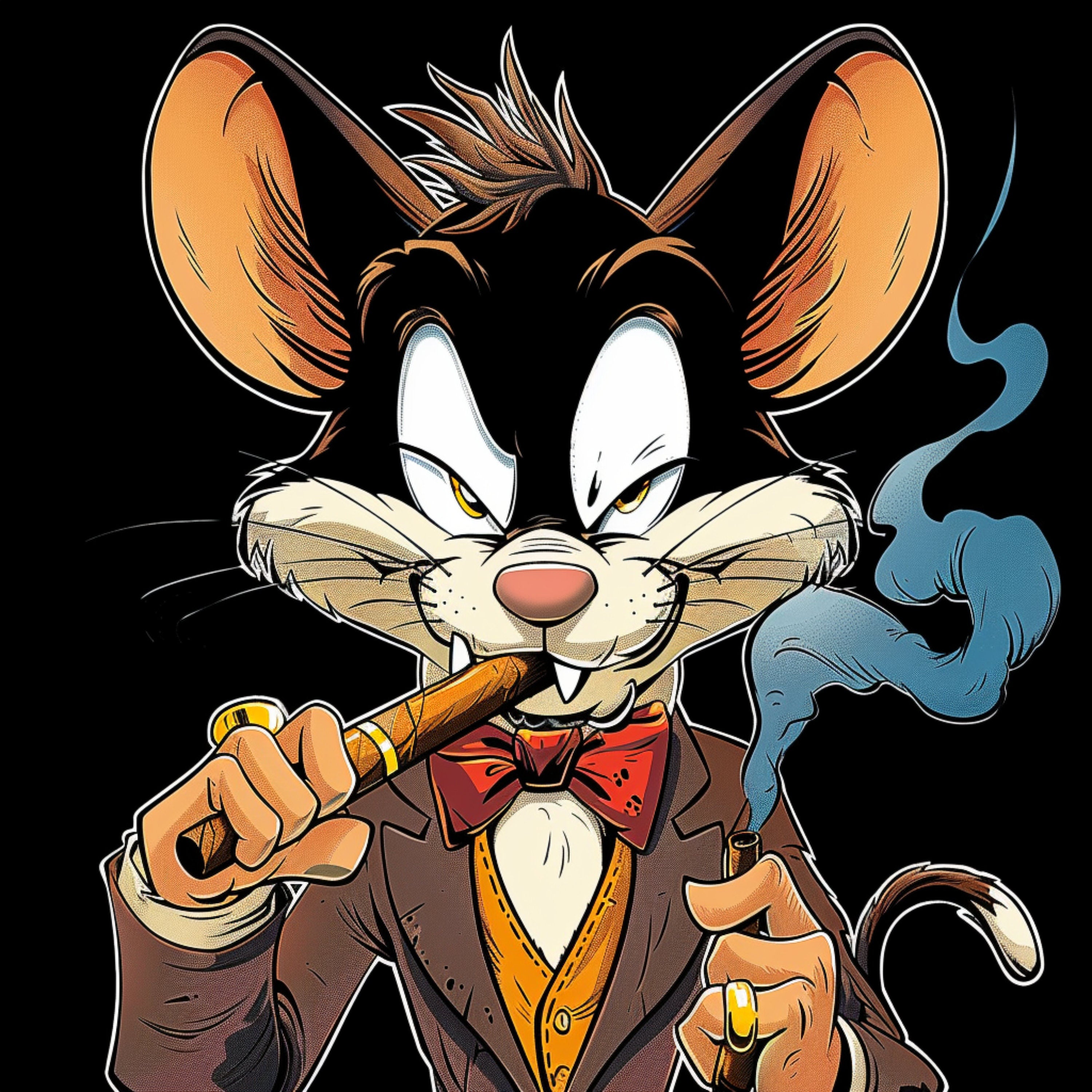12 Gangster Mouse Digital Art, Cartoon Caricature Set, 12 Unique Images, Printable Art, Wall Decor, Personal Use, Instant Download Poster.