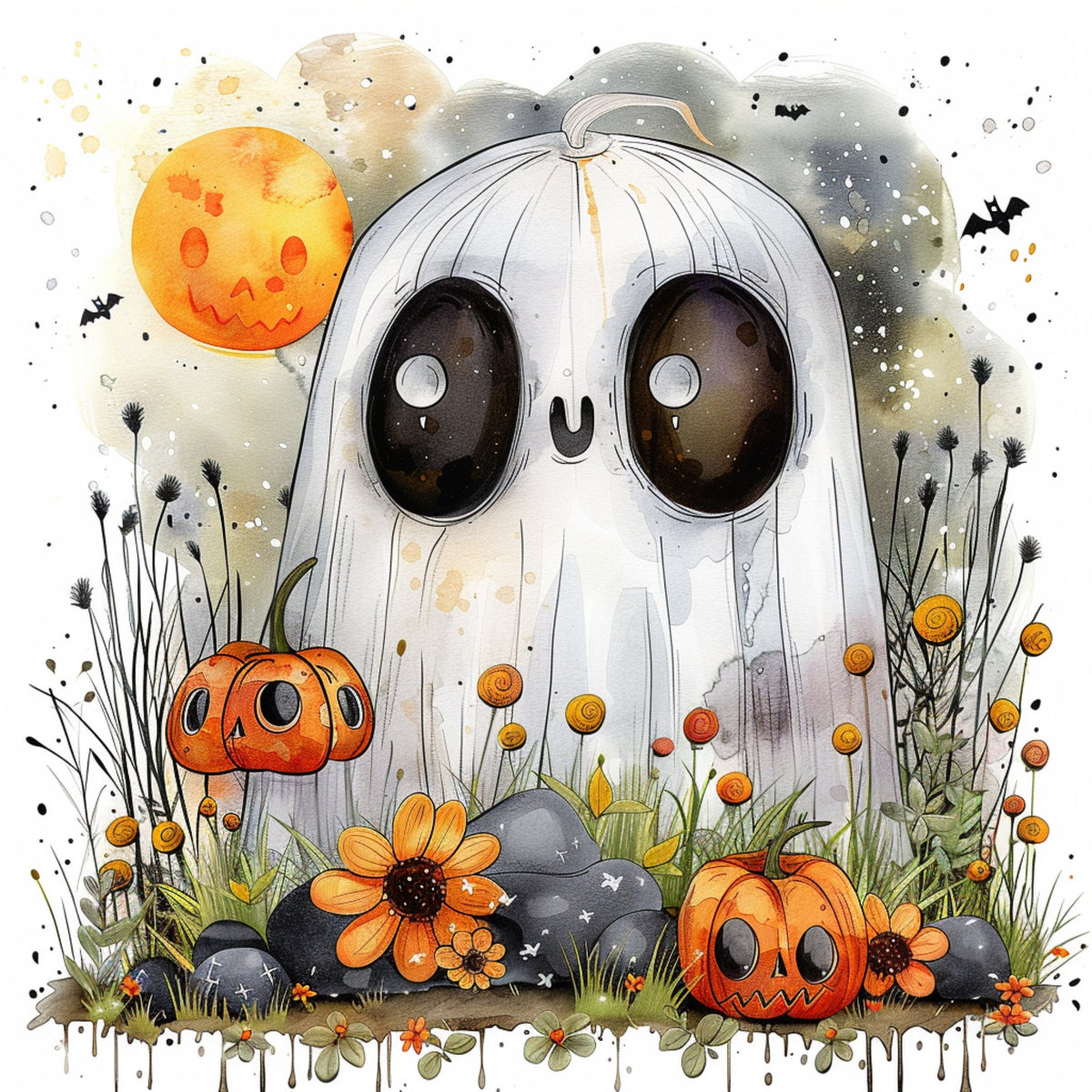FOURTEEN Cute Halloween Art Collection, Spooky Kids Digital Prints, Nursery Wall Decor, Halloween Poster Set, Playroom Artwork Set For Child