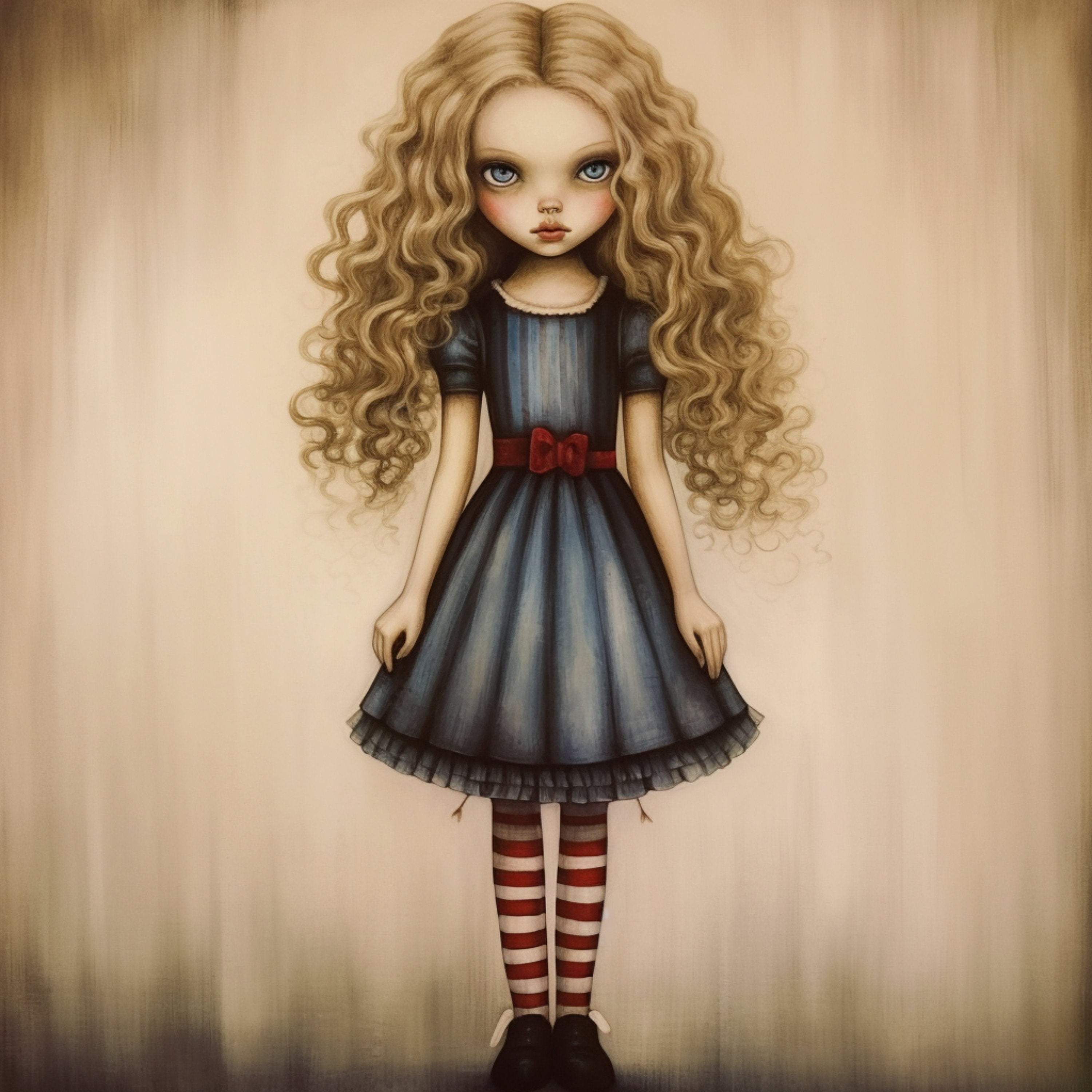 Sinister Doll Digital Art, Set of 12 Halloween Images, Horror Themed, Creepy Doll Artwork, Dark Aesthetic, Digital Download