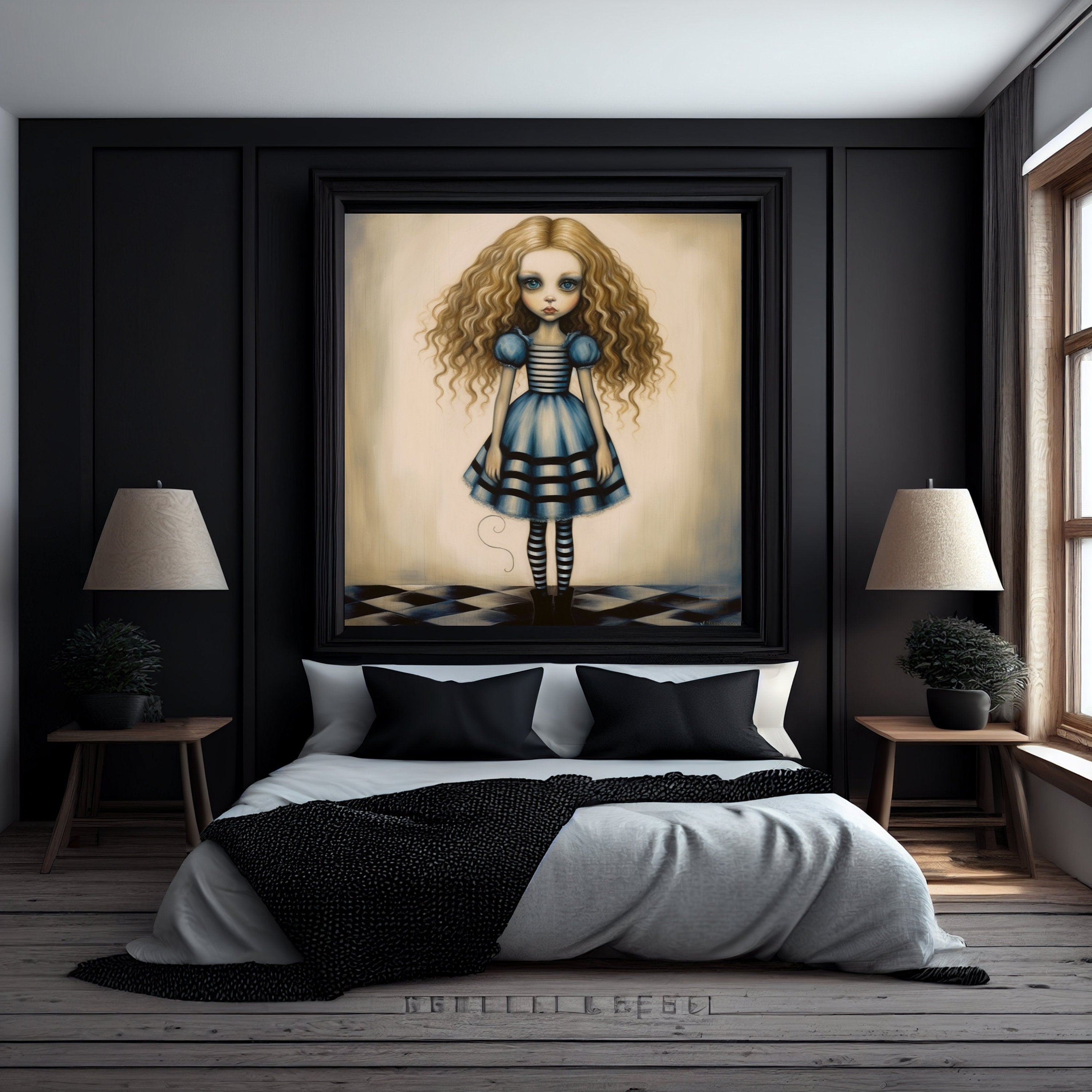 Sinister Doll Digital Art, Set of 12 Halloween Images, Horror Themed, Creepy Doll Artwork, Dark Aesthetic, Digital Download
