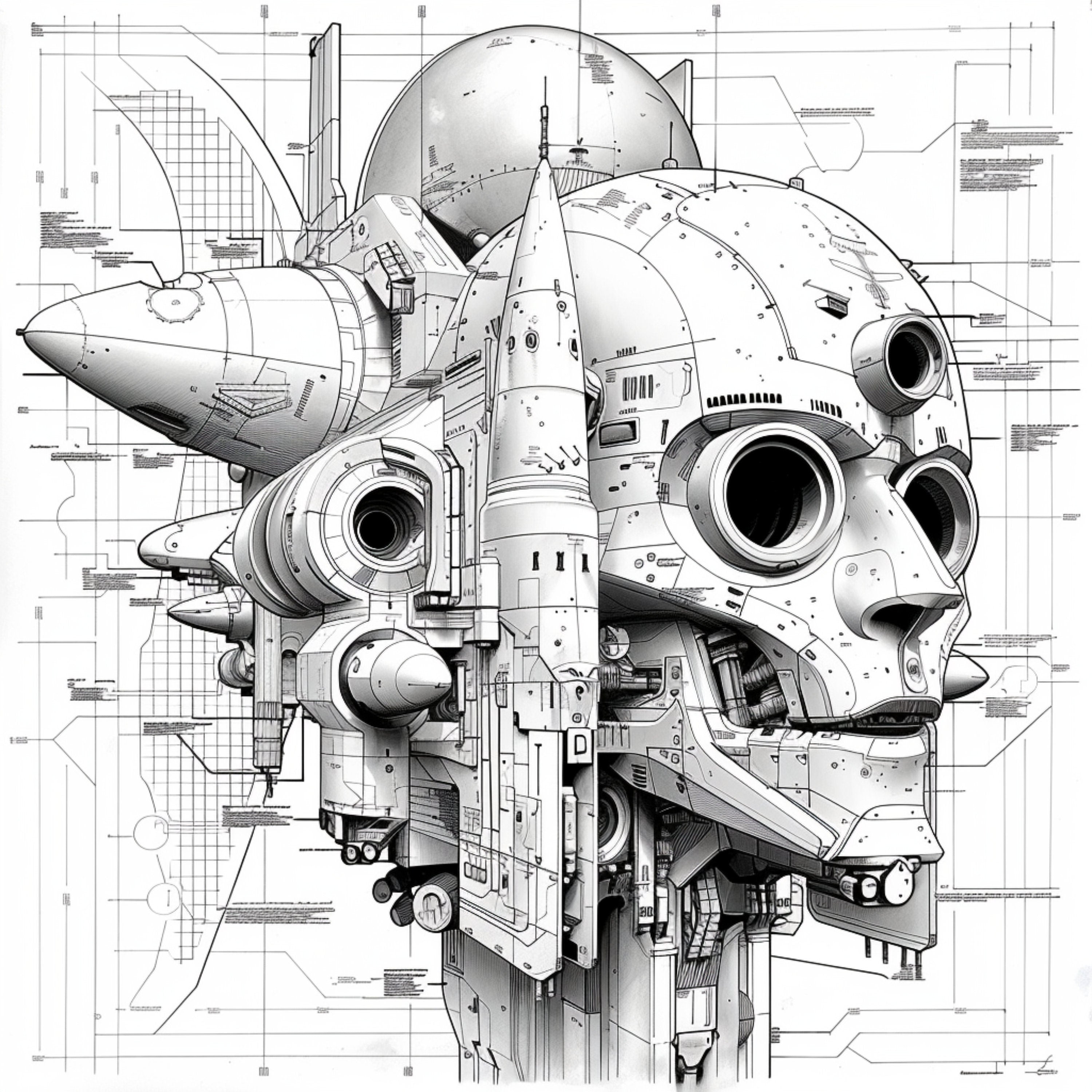 THIRTEEN Futuristic Tech Line Art Digital Images, Modern Sci-Fi Art Collection, High-Resolution Digital Downloads, Sci-Fi Concept Art, Large