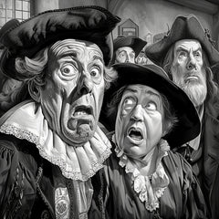 TEN Halloween Witch Trial Scene Digital Art, Salem Witch Trials Halloween Art, Large Witchcraft Artwork, 11 Digital Images Set