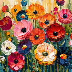 TWELVE Vibrant Floral Digital Art, Large Bloom Collection, 12 Digital Flower Images, Colorful Flower Prints, Vivacious Blooms Artwork