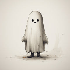 30 Cute Boo Sheet Ghosts Digital Poster, Printable Ghost Art for Kids Room, Halloween Ghost Wall Art, Large Ghost Artwork, Thirty Images
