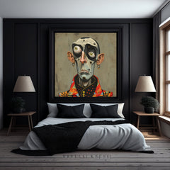 15 digital images, punk male portrait, surrealism art, halloween decor, horror themed prints, unique wall art, spooky home decor, poster