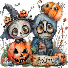 FOURTEEN Cute Halloween Art Collection, Spooky Kids Digital Prints, Nursery Wall Decor, Halloween Poster Set, Playroom Artwork Set For Child