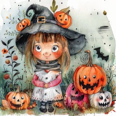 FOURTEEN Cute Halloween Art Collection, Spooky Kids Digital Prints, Nursery Wall Decor, Halloween Poster Set, Playroom Artwork Set For Child