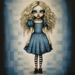 Sinister Doll Digital Art, Set of 12 Halloween Images, Horror Themed, Creepy Doll Artwork, Dark Aesthetic, Digital Download