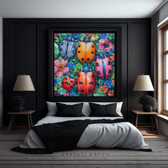 Bugs Vibrant EIGHT Large Digital Art, Insect Themed Digital Images, Abstract Bug Wall Art Printable, Colorful Insect Art Prints