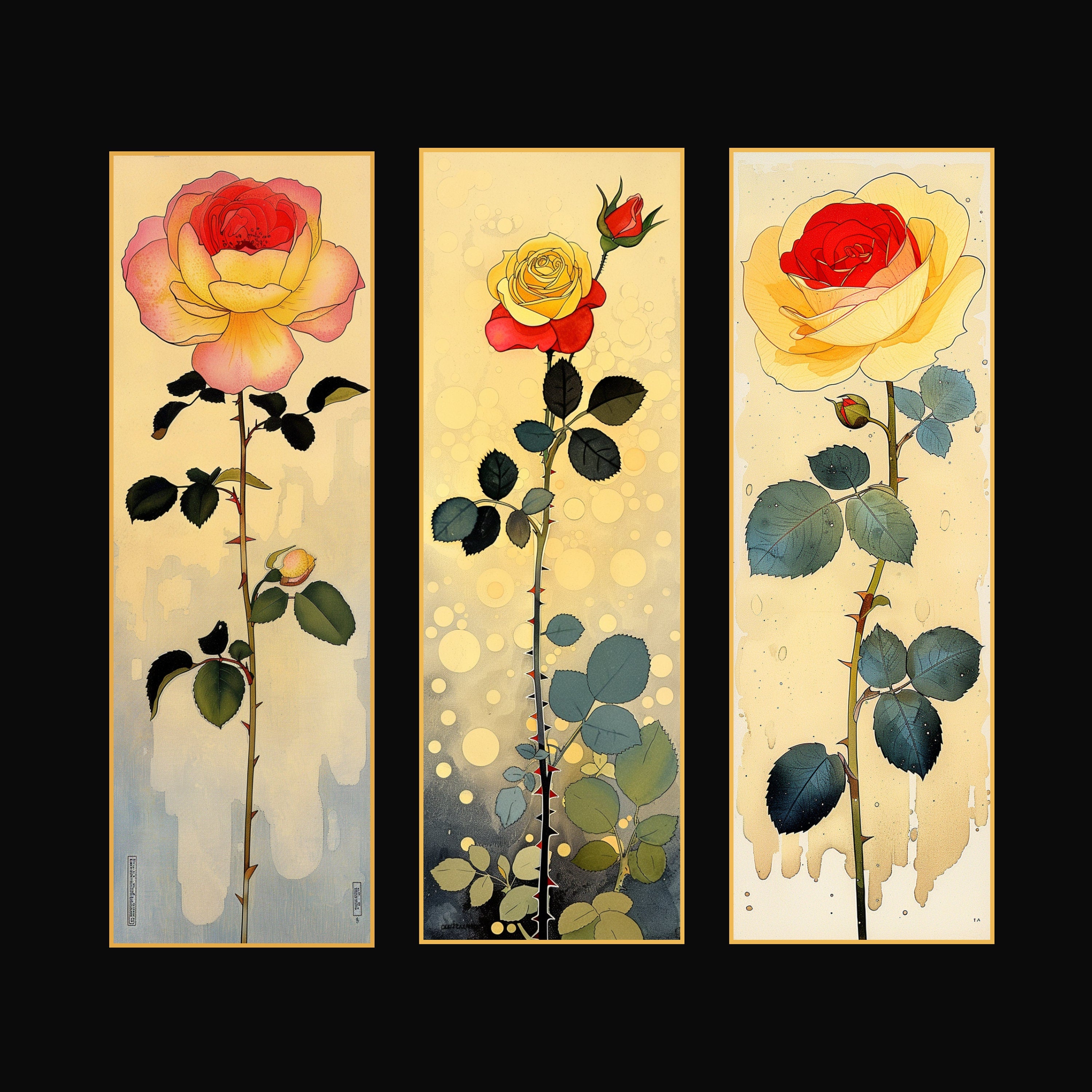 Eleven Digital Rose Art, Tall Thin Artwork, Vibrant Red Roses, Wall Decor, Unique Floral Print, Modern Home Art, Digital Download