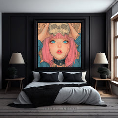 8 Pink Pastel Gothic Halloween Wall Art, Large Digital Artwork, 8 Digital Images, Spooky Home Decor, Pastel Goth Room Aesthetic Decor