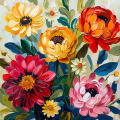 TWELVE Vibrant Floral Digital Art, Large Bloom Collection, 12 Digital Flower Images, Colorful Flower Prints, Vivacious Blooms Artwork