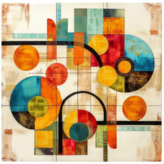 12 Mid Century Modern Abstract Large Square Artwork, 12 Digital Images, Living Dining Room Wall Art, Over the Bed Art Prints