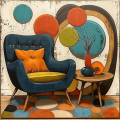 11 Mid Century Modern Wall Art Set, Large Square Art Digital Images, Office Decor, Living Room Decor, Overthebed Artwork Retro Furniture Art