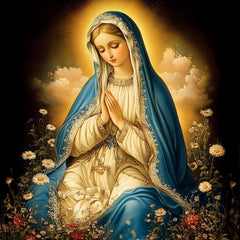 8 Mother Mary Wall Art, Digital Images Set, Religious Decor, Christmas Wall Art, Large Square Prints, Catholic Wall Art, Marian Poster