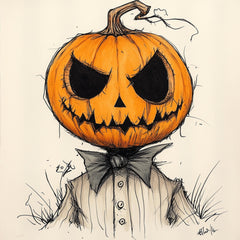 25 Spooky Halloween Pumpkin Poster Creepy Jack O Lantern Art Scary Pumpkin Head Print Autumn Decorations Halloween Wall Decor Digital Images
