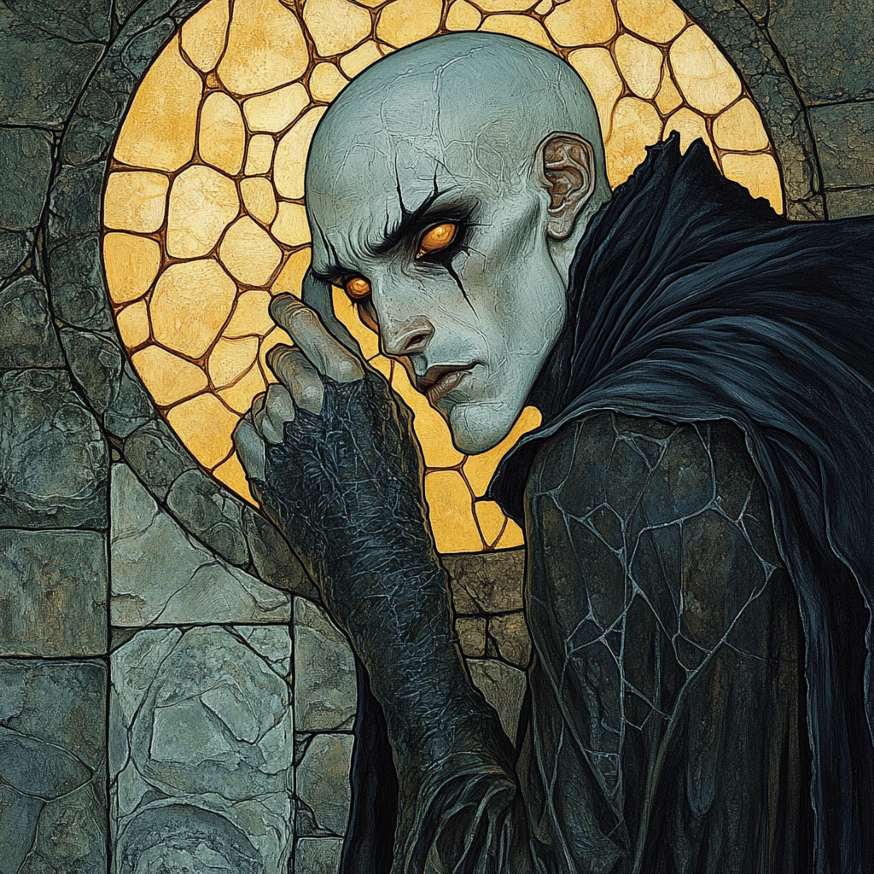 8 Gothic Horror Halloween Digital Artwork, Vampire Large Square Art, Dark Fantasy Wall Art, Creepy Gothic Home Decor