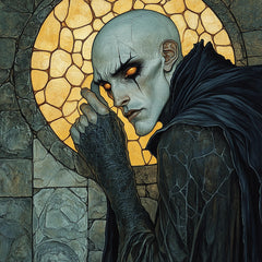 8 Gothic Horror Halloween Digital Artwork, Vampire Large Square Art, Dark Fantasy Wall Art, Creepy Gothic Home Decor