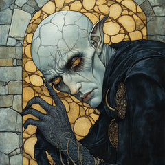 8 Gothic Horror Halloween Digital Artwork, Vampire Large Square Art, Dark Fantasy Wall Art, Creepy Gothic Home Decor