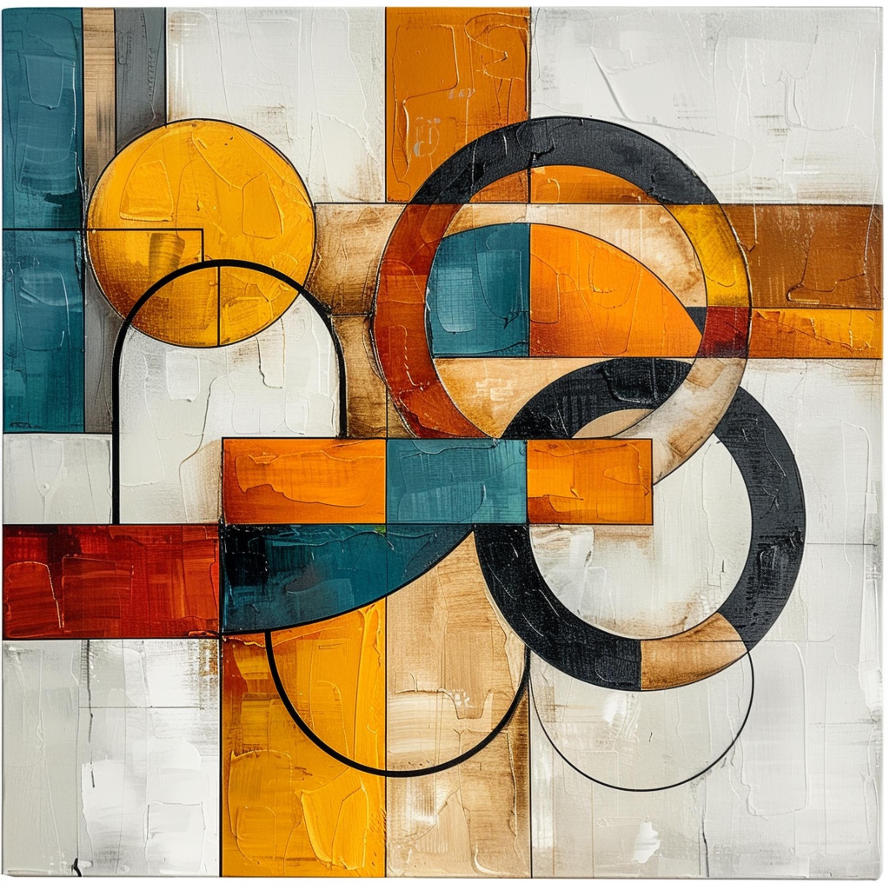 11 Mid Century Modern Abstract Digital Wall Art, Large Square Artwork Over The Bed Wall Decor Geometric Art, Minimalist Art Print Home Decor