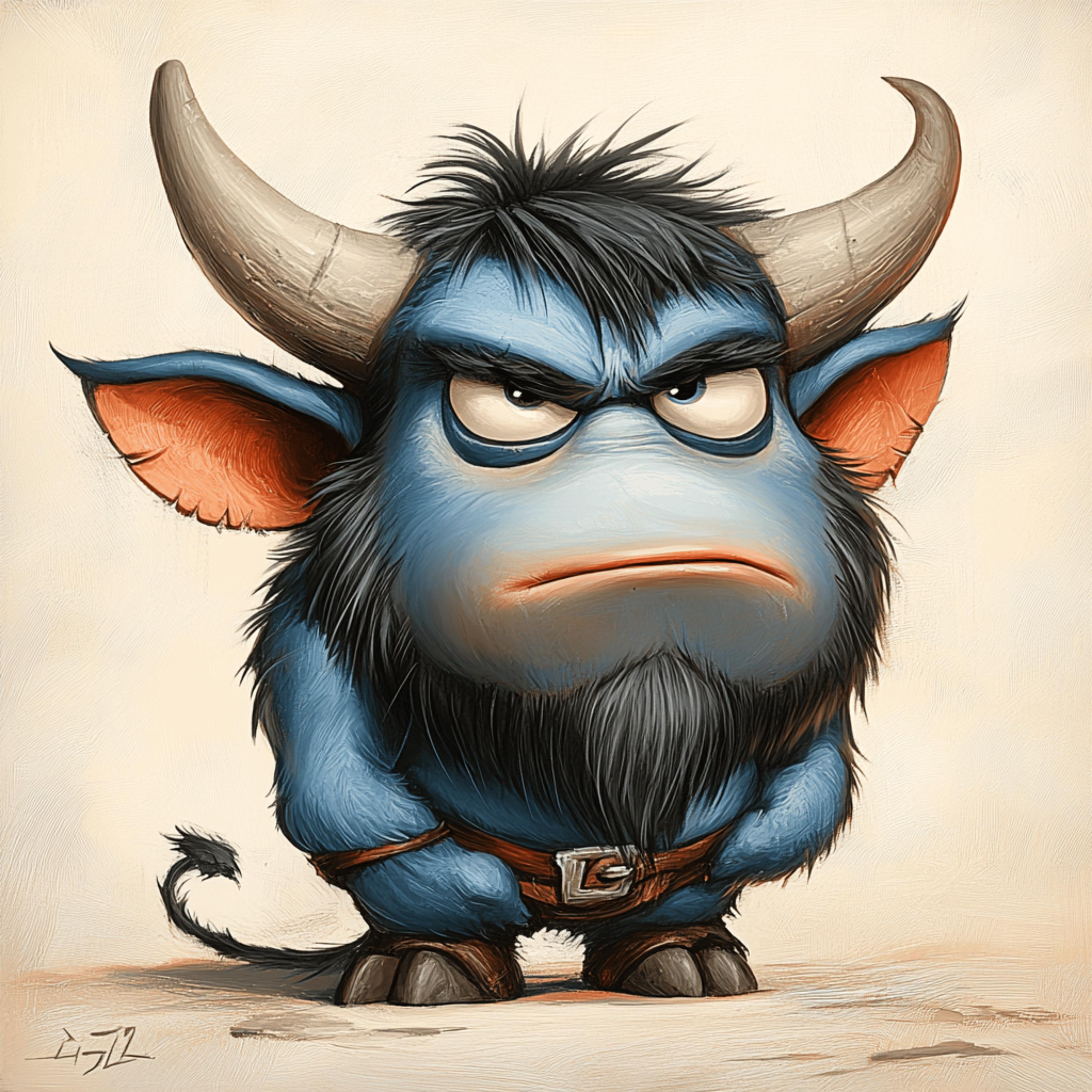 8 Cute Cartoon Monster Poster, Adorable Blue Monster Wall Art, Fun and Playful Kids Room Decor, Fantasy Character Print, Gaming