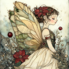 15 Enchanting Christmas Fairy Wall Art, Fantasy Fairy Poster, Woodland Fairy Artwork, Fairy Tale Illustration, Ethereal Fairy, Printable Art